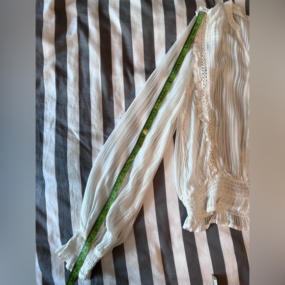 B.Young White Peasant Blouse, Sz 10 - Picture 5 of 5